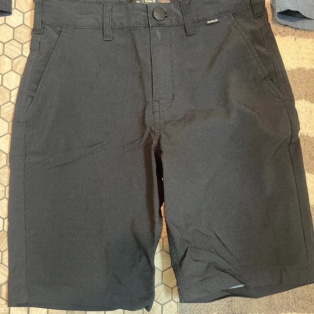 3 pairs of Hurley boys shorts - black are size 12 - blue ones are youth large - Picture 2 of 6